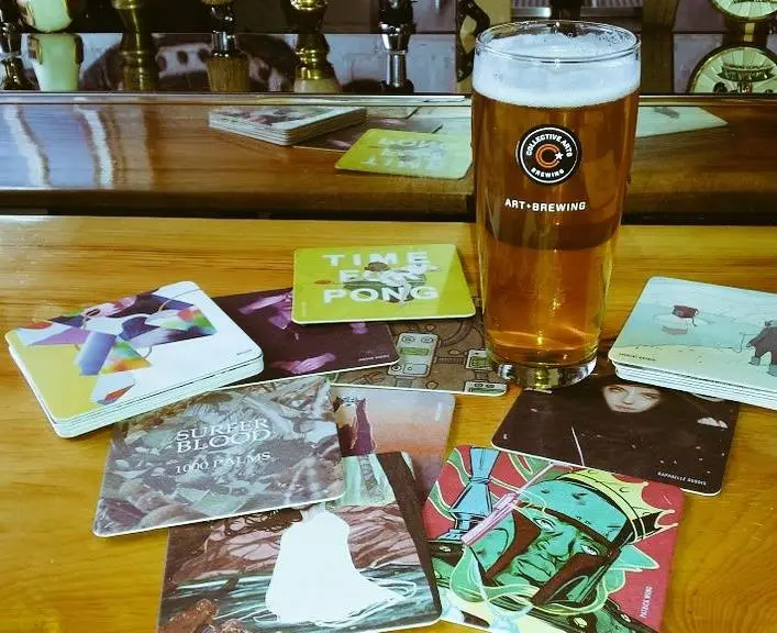 collective arts brewing, craft beer, collective arts, brewing, collective arts beer, beer coasters, graphic design
